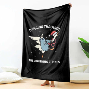 Christmas Goose Nurse Throw Blanket Dancing Through The Lightning Strikes TS14 Print Your Wear