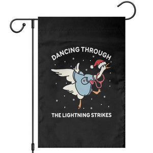 Christmas Goose Nurse Garden Flag Dancing Through The Lightning Strikes TS14 Black Print Your Wear