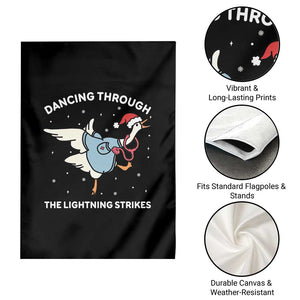 Christmas Goose Nurse Garden Flag Dancing Through The Lightning Strikes TS14 Print Your Wear