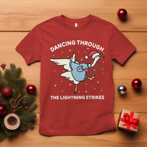 Christmas Goose Nurse T Shirt Dancing Through The Lightning Strikes TS14 Red Print Your Wear