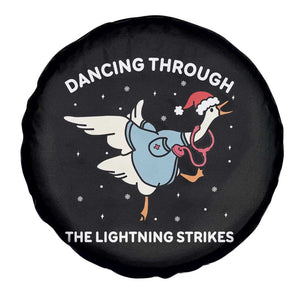 Christmas Goose Nurse Spare Tire Cover Dancing Through The Lightning Strikes TS14 Print Your Wear