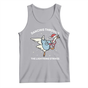 Christmas Goose Nurse Tank Top Dancing Through The Lightning Strikes TS14 Athletic Heather Print Your Wear