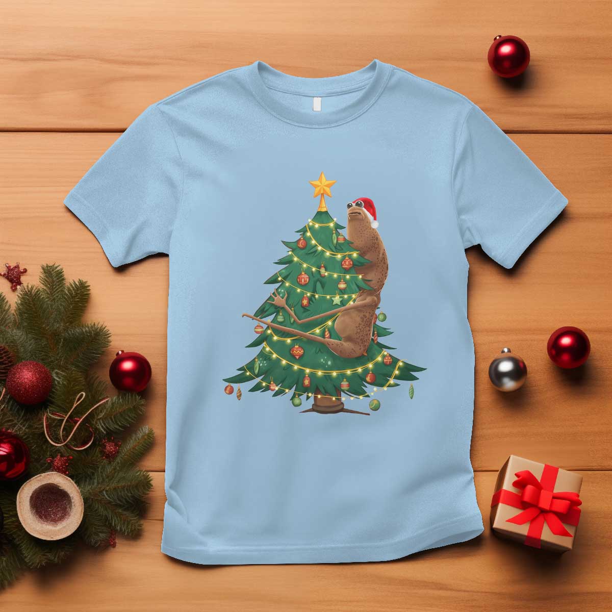 Marcus The Worm Meme Funny Christmas T Shirt TS14 Light Blue Print Your Wear