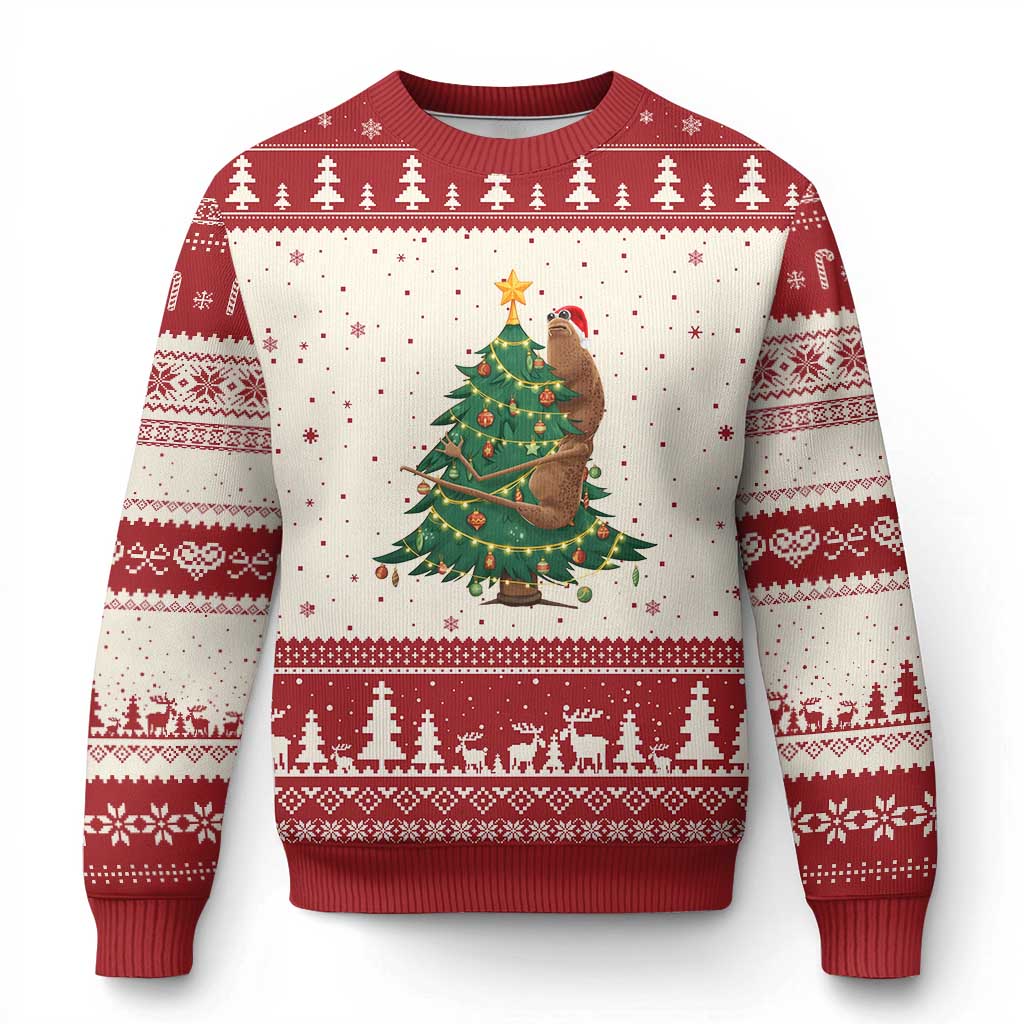 Marcus The Worm Robert Meme Funny Xmas Ugly Christmas Sweater TS14 Beige Red Print Your Wear