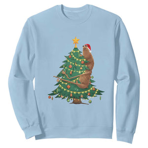 Marcus The Worm Meme Funny Christmas Sweatshirt TS14 Light Blue Print Your Wear