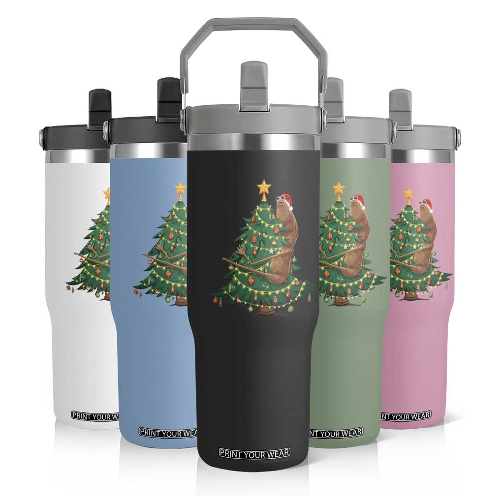 Marcus The Worm Meme Funny Christmas Flip Straw Tumbler TS14 Print Your Wear
