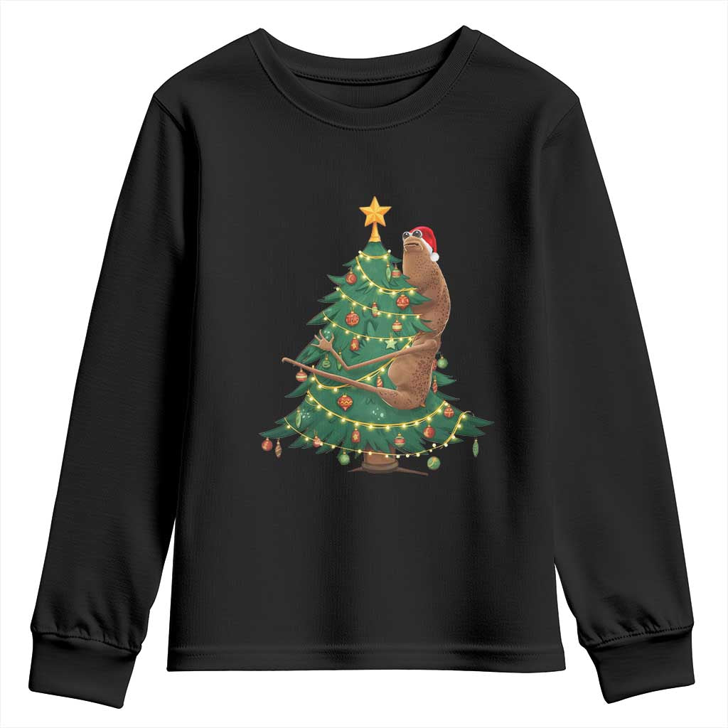 Marcus The Worm Meme Funny Christmas Youth Sweatshirt TS14 Black Print Your Wear