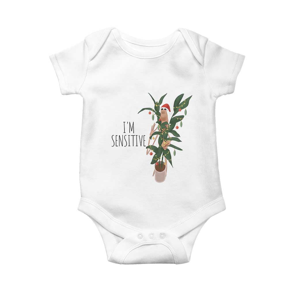 Marcus The Worm Christmas Meme Baby Onesie I Am Sensitive TS14 White Print Your Wear