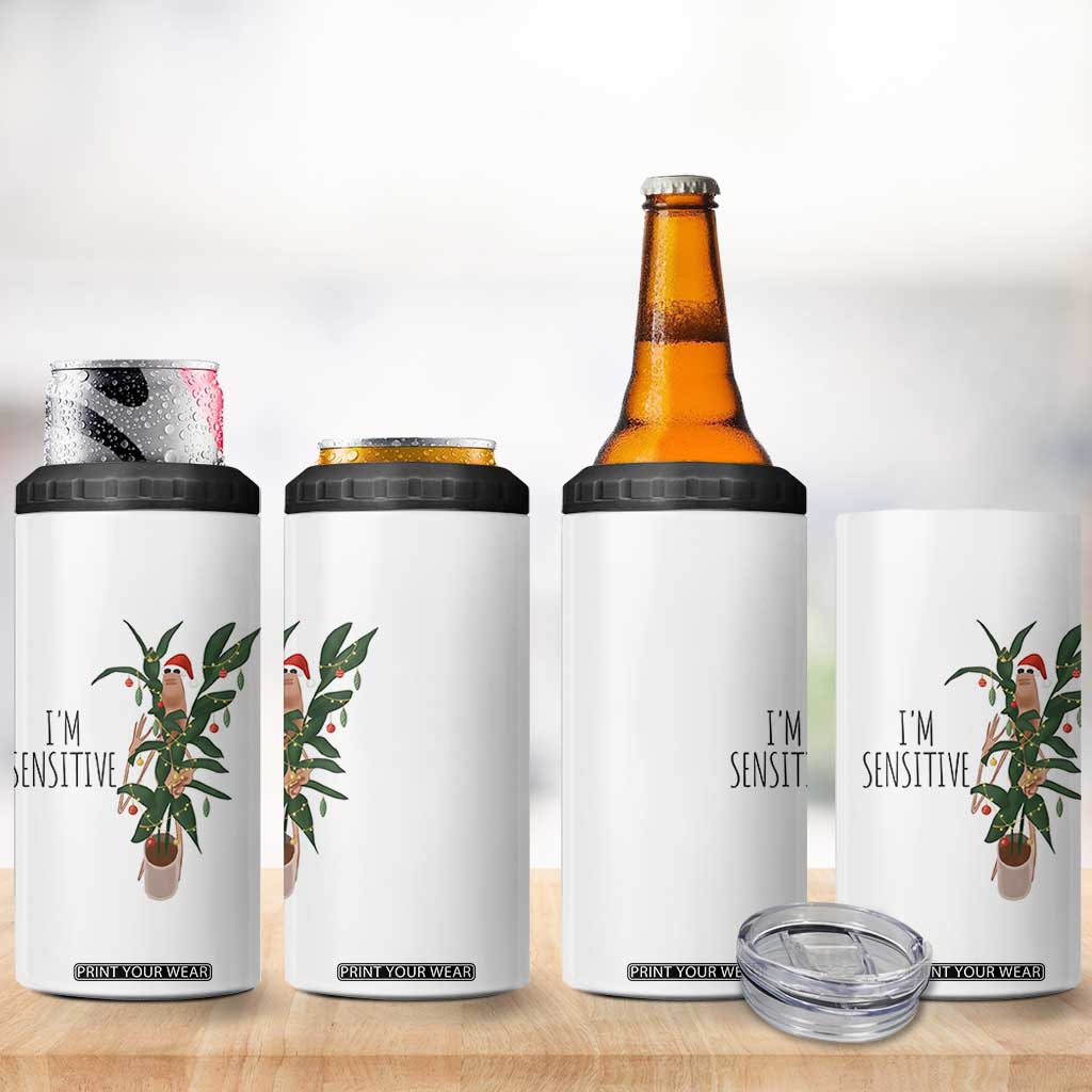 Marcus The Worm Christmas Meme 4 in 1 Can Cooler Tumbler I Am Sensitive TS14 Print Your Wear