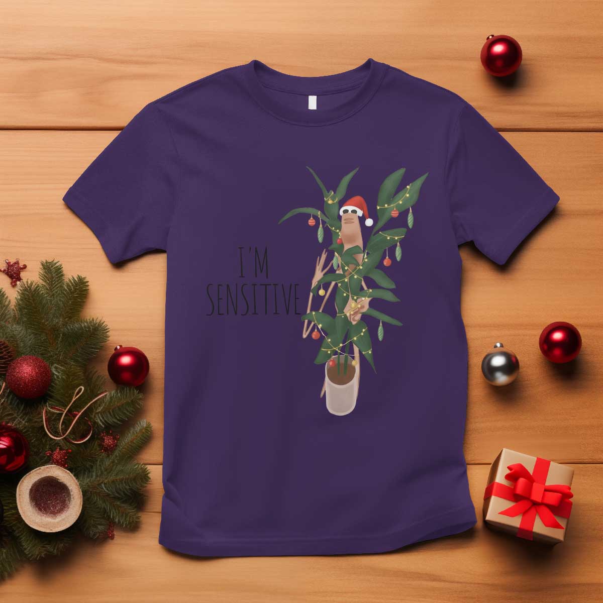 Marcus The Worm Christmas Meme T Shirt I Am Sensitive TS14 Purple Print Your Wear