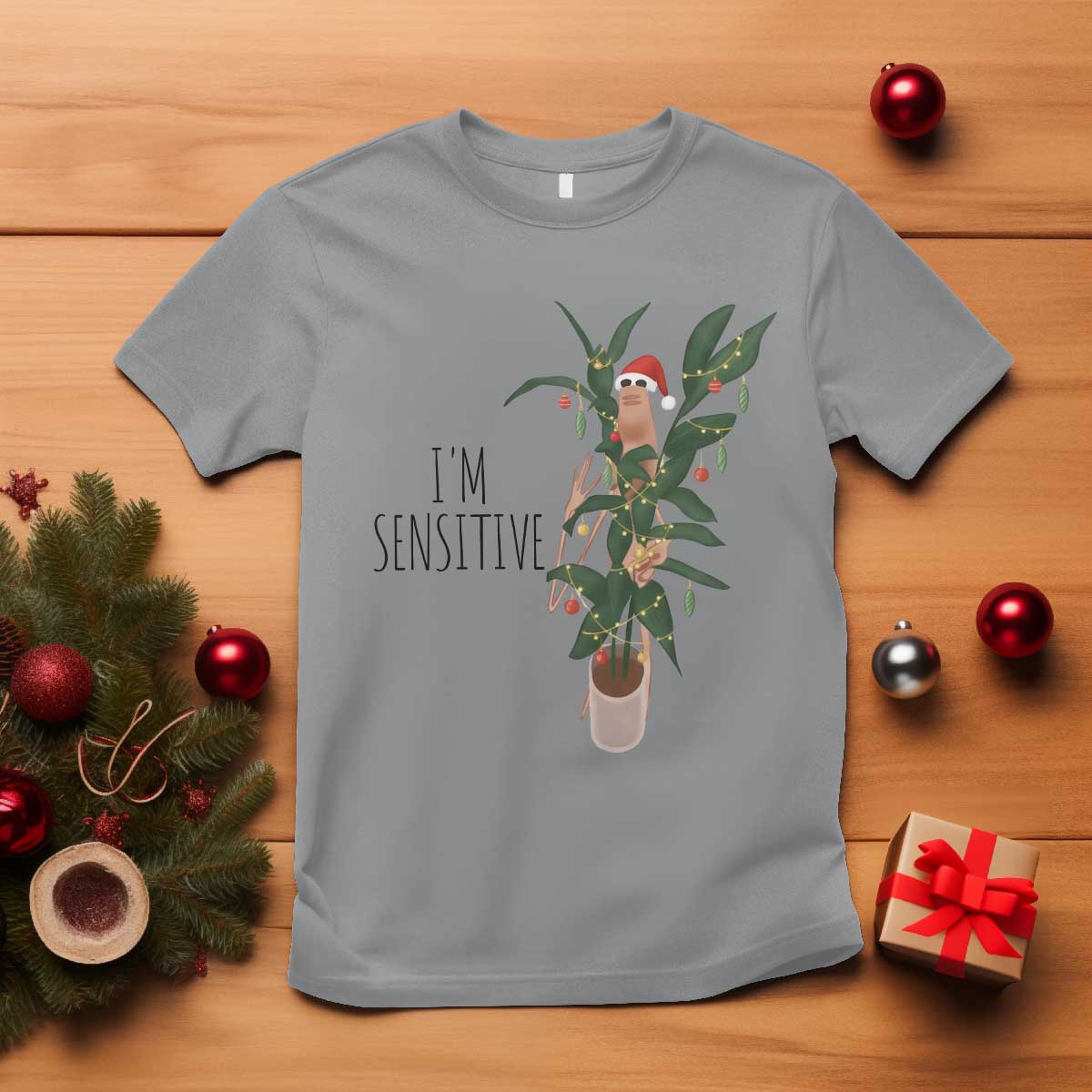 Marcus The Worm Christmas Meme T Shirt I Am Sensitive TS14 Sport Gray Print Your Wear
