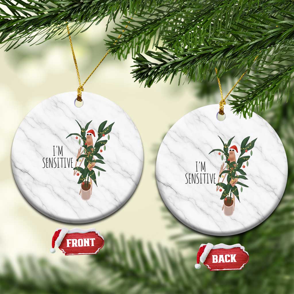 Marcus The Worm Christmas Meme Ceramic Ornament I Am Sensitive TS14 1pc White Marble Print Your Wear