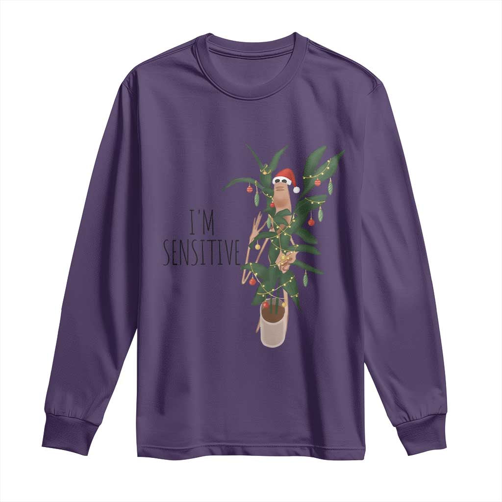 Marcus The Worm Christmas Meme Long Sleeve Shirt I Am Sensitive TS14 Purple Print Your Wear