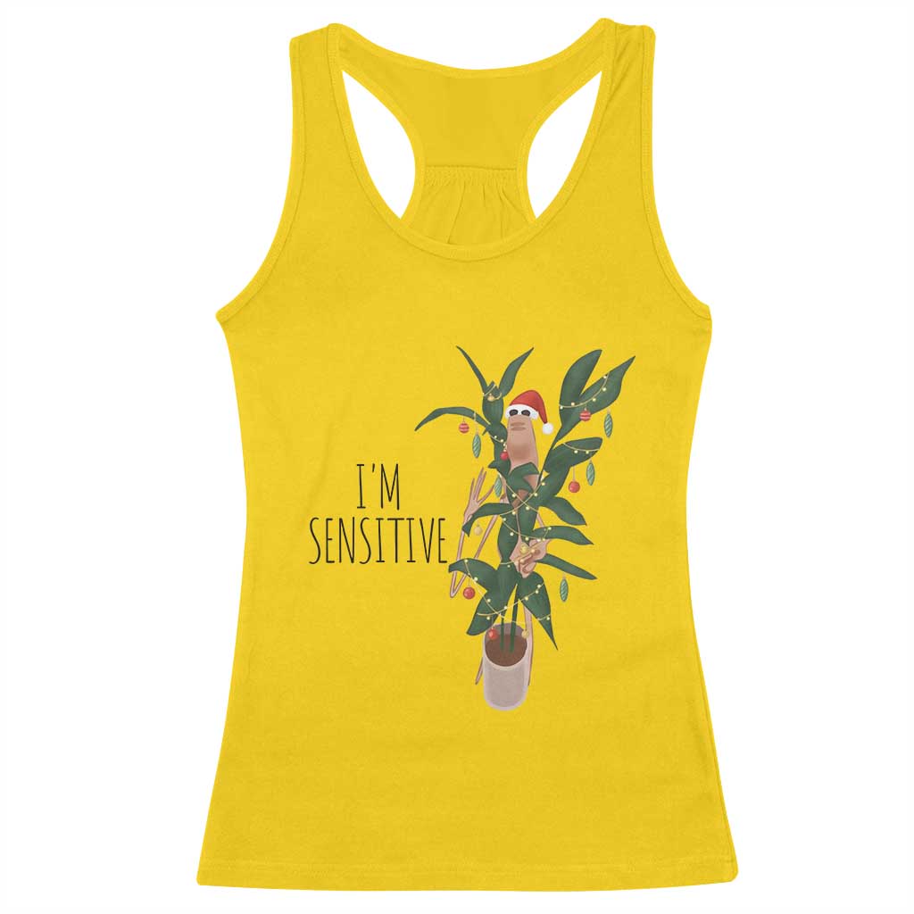 Marcus The Worm Christmas Meme Racerback Tank Top I Am Sensitive TS14 Daisy Print Your Wear