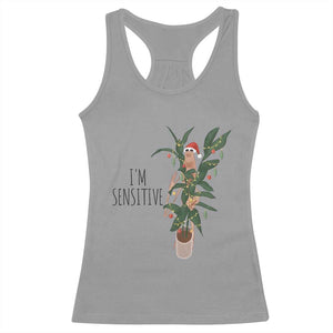 Marcus The Worm Christmas Meme Racerback Tank Top I Am Sensitive TS14 Sport Gray Print Your Wear