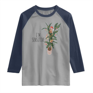 Marcus The Worm Christmas Meme Raglan Shirt I Am Sensitive TS14 Sport Gray Navy Print Your Wear