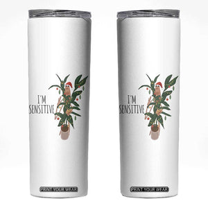 Marcus The Worm Christmas Meme Skinny Tumbler I Am Sensitive TS14 White Print Your Wear