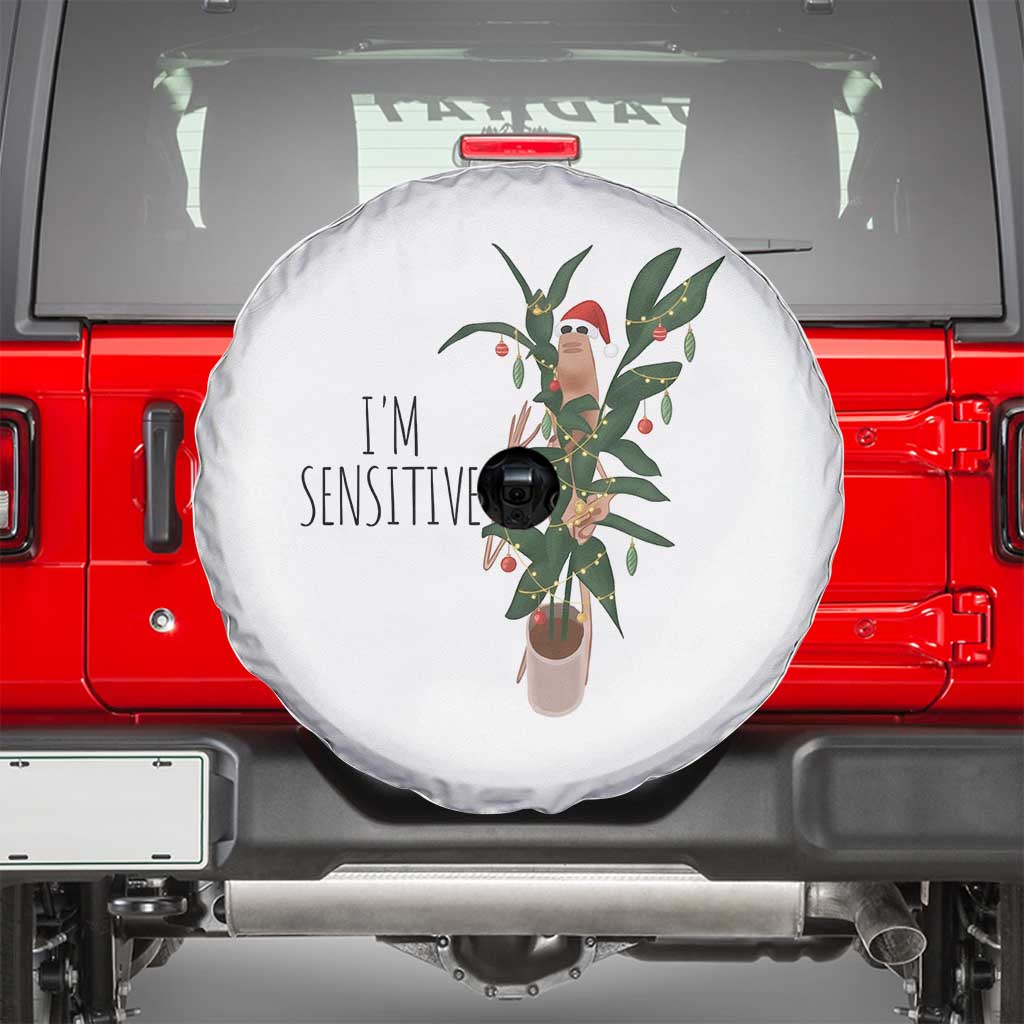 Marcus The Worm Christmas Meme Spare Tire Cover I Am Sensitive TS14 White Print Your Wear