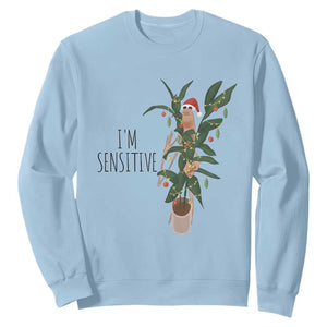 Marcus The Worm Christmas Meme Sweatshirt I Am Sensitive TS14 Light Blue Print Your Wear
