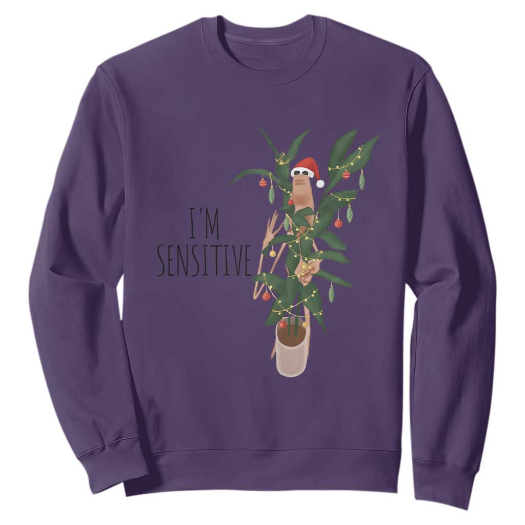 Marcus The Worm Christmas Meme Sweatshirt I Am Sensitive TS14 Purple Print Your Wear
