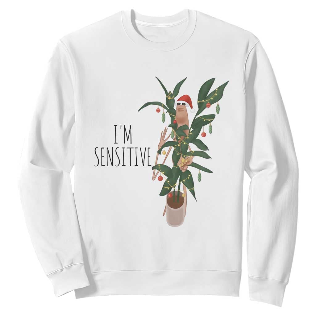 Marcus The Worm Christmas Meme Sweatshirt I Am Sensitive TS14 White Print Your Wear