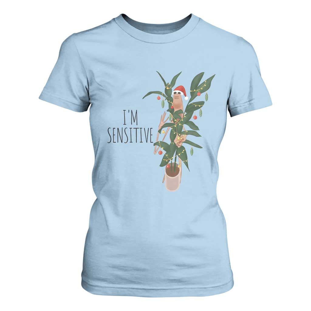 Marcus The Worm Christmas Meme T Shirt For Women I Am Sensitive TS14 Light Blue Print Your Wear
