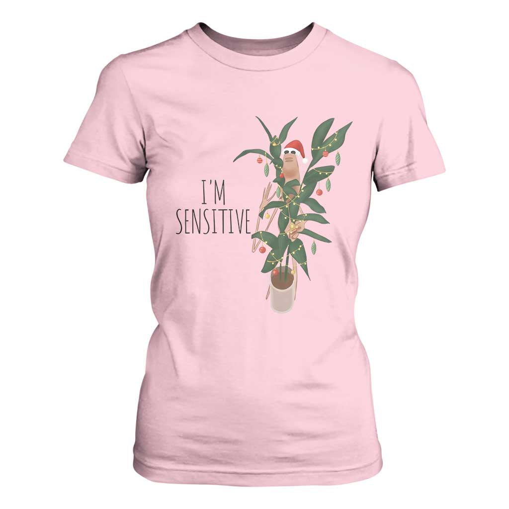 Marcus The Worm Christmas Meme T Shirt For Women I Am Sensitive TS14 Light Pink Print Your Wear