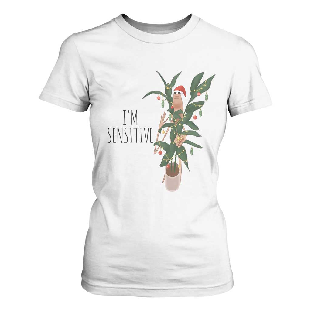 Marcus The Worm Christmas Meme T Shirt For Women I Am Sensitive TS14 White Print Your Wear