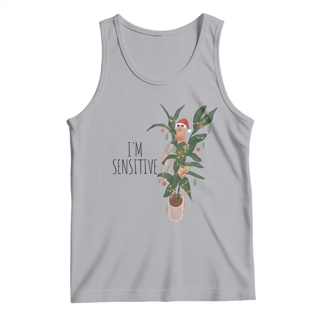 Marcus The Worm Christmas Meme Tank Top I Am Sensitive TS14 Athletic Heather Print Your Wear