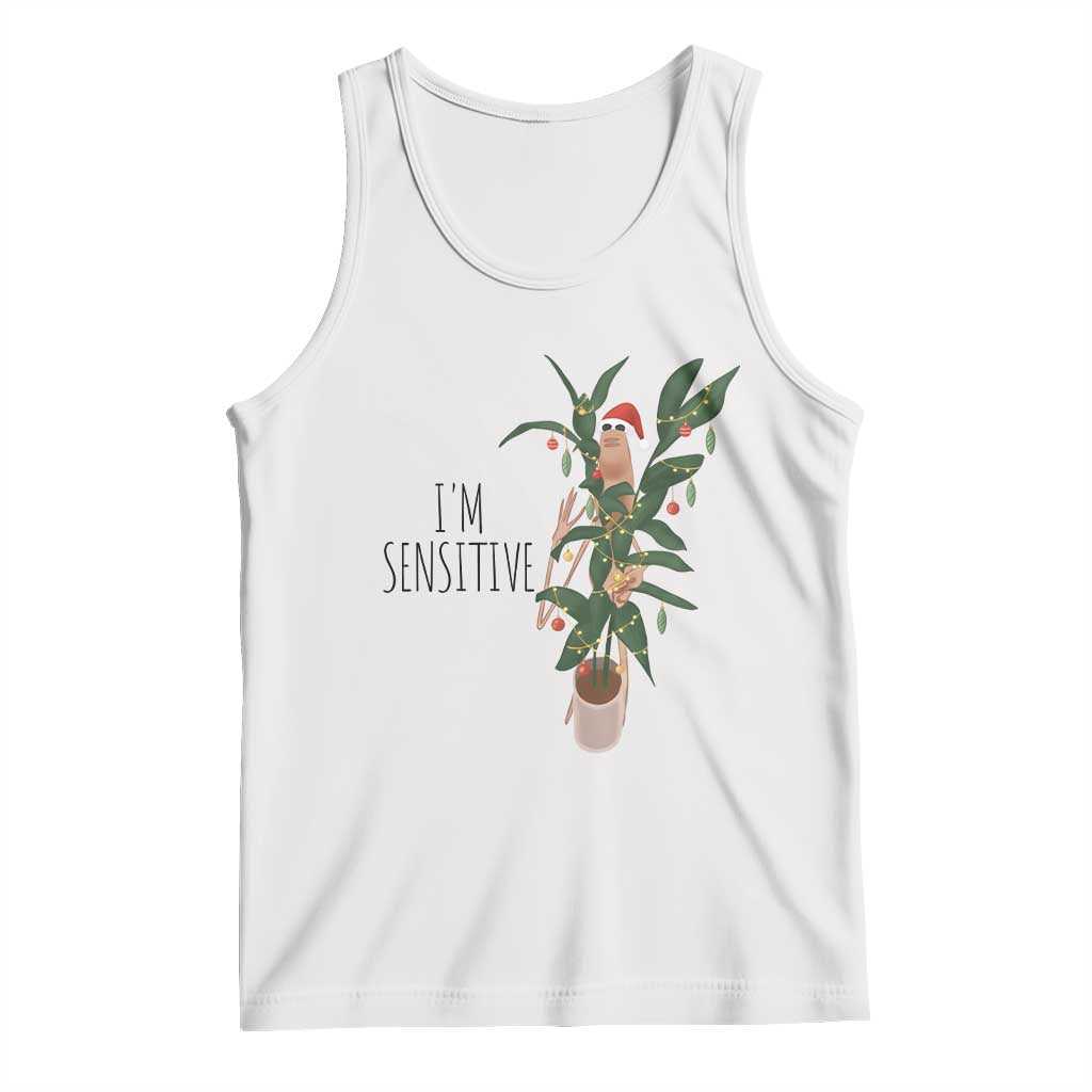 Marcus The Worm Christmas Meme Tank Top I Am Sensitive TS14 White Print Your Wear