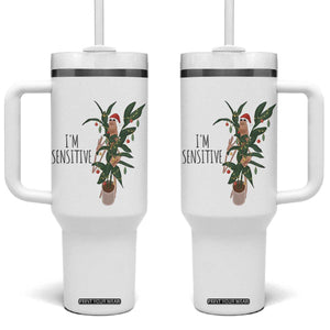 Marcus The Worm Christmas Meme Tumbler With Handle I Am Sensitive TS14 One Size: 40 oz White Print Your Wear