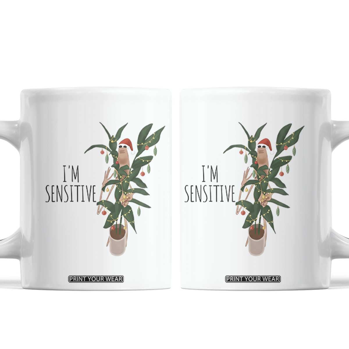 Marcus The Worm Christmas Meme Coffee Mug I Am Sensitive TS14 White Print Your Wear