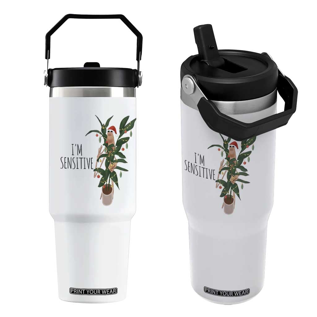Marcus The Worm Christmas Meme Flip Straw Tumbler I Am Sensitive TS14 One Size: 30 oz White Print Your Wear