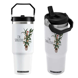 Marcus The Worm Christmas Meme Flip Straw Tumbler I Am Sensitive TS14 One Size: 30 oz White Print Your Wear