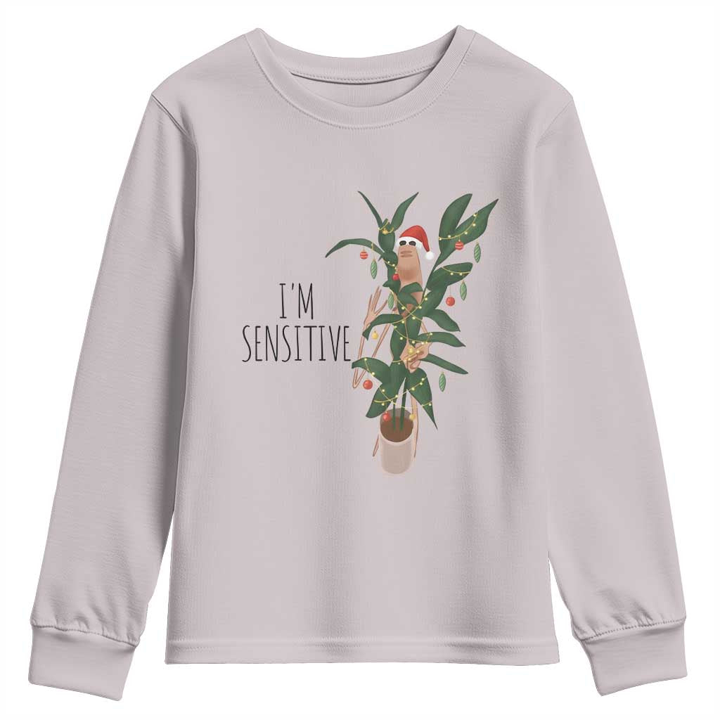 Marcus The Worm Christmas Meme Youth Sweatshirt I Am Sensitive TS14 Ice Gray Print Your Wear