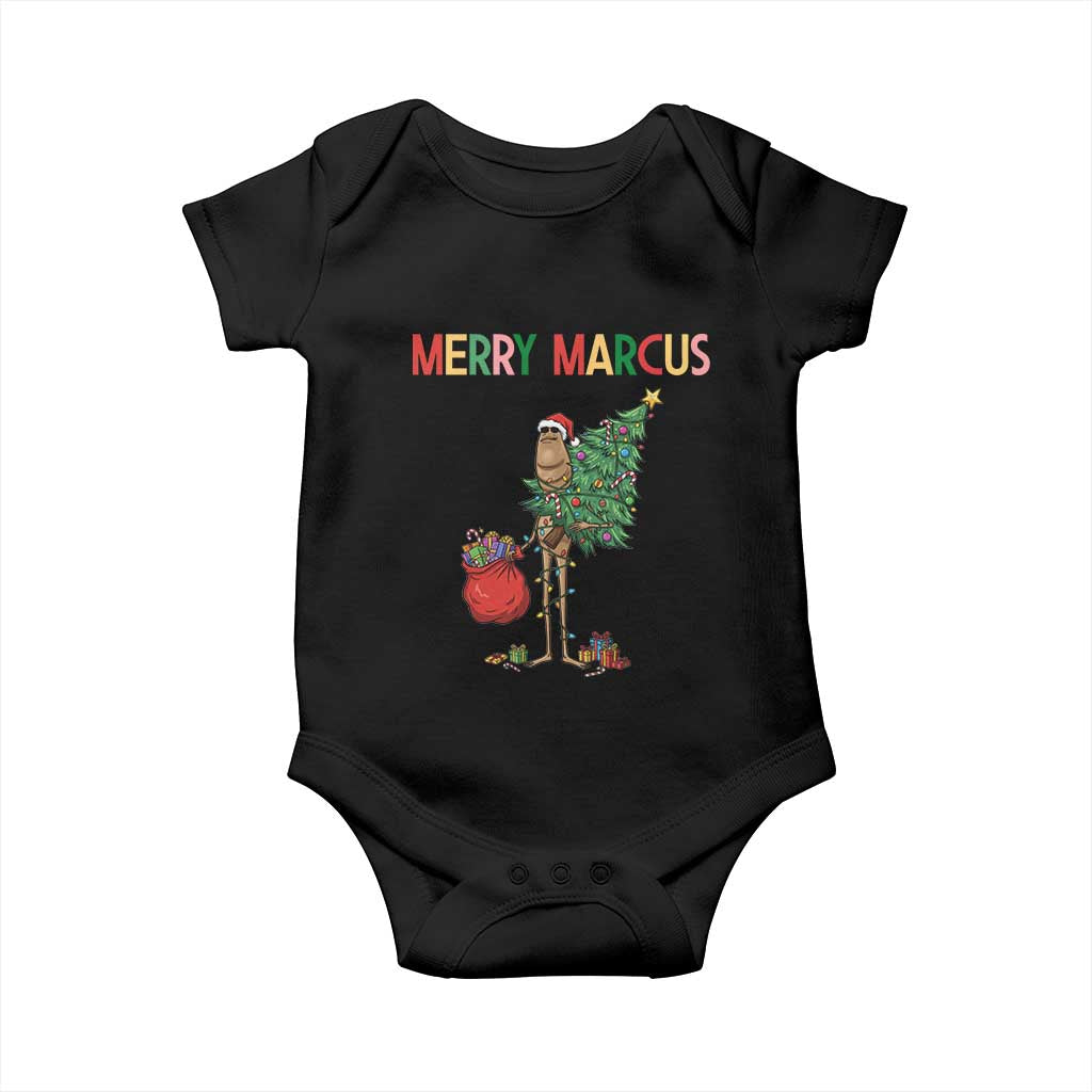 Marcus The Worm Christmas Meme Baby Onesie TS14 Black Print Your Wear