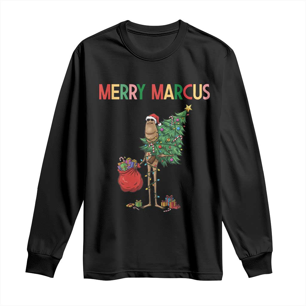 Marcus The Worm Christmas Meme Long Sleeve Shirt TS14 Black Print Your Wear