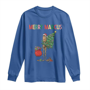Marcus The Worm Christmas Meme Long Sleeve Shirt TS14 Royal Blue Print Your Wear