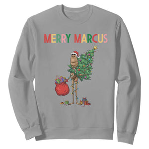 Marcus The Worm Christmas Meme Sweatshirt TS14 Sport Gray Print Your Wear