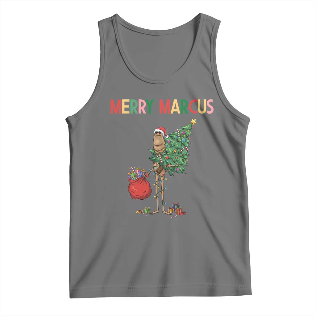 Marcus The Worm Christmas Meme Tank Top TS14 Black Heather Print Your Wear