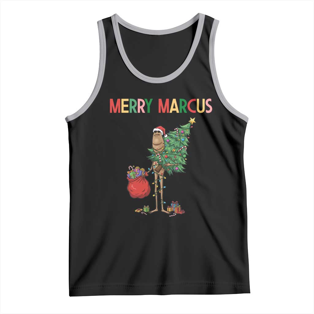 Marcus The Worm Christmas Meme Tank Top TS14 Black Athletic Heather Print Your Wear