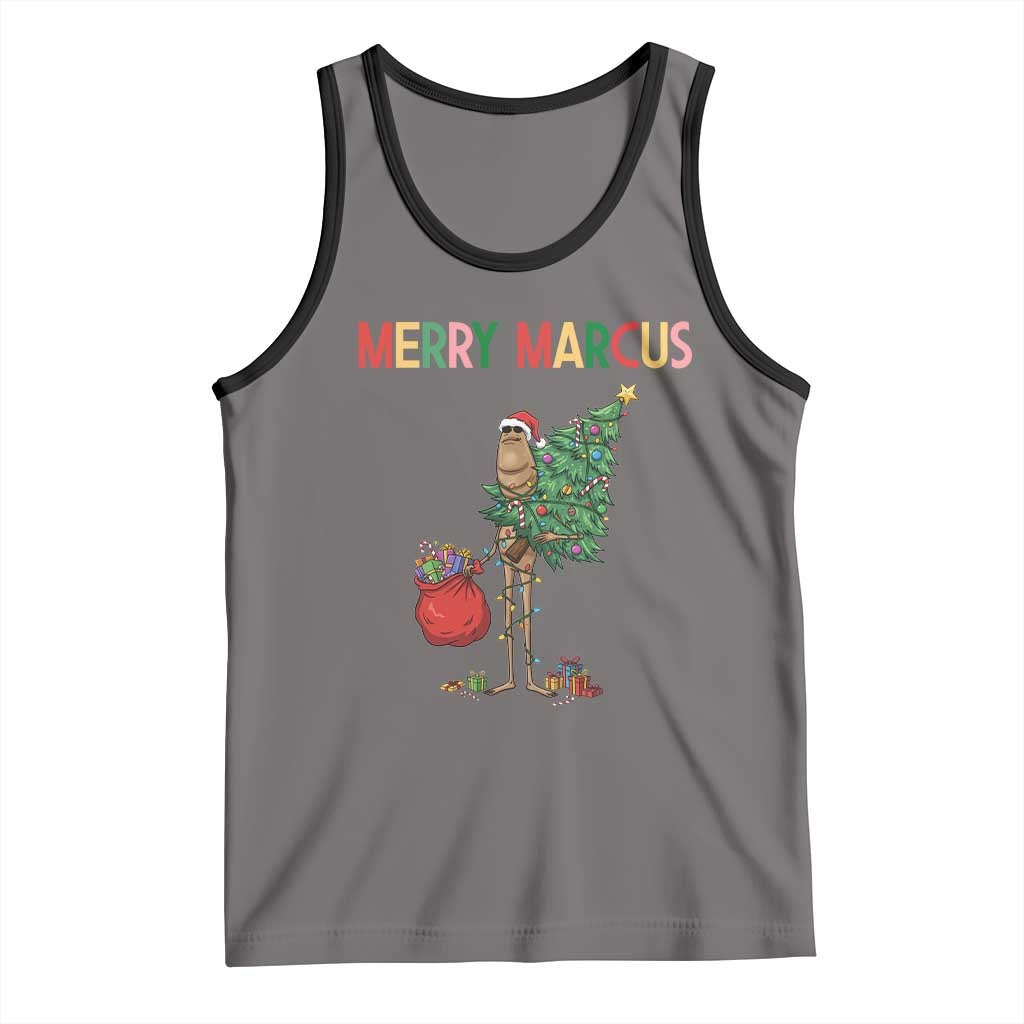 Marcus The Worm Christmas Meme Tank Top TS14 Deep Heather Black Print Your Wear