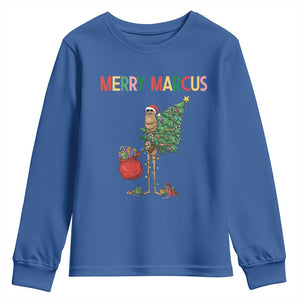 Marcus The Worm Christmas Meme Youth Sweatshirt TS14 Royal Blue Print Your Wear