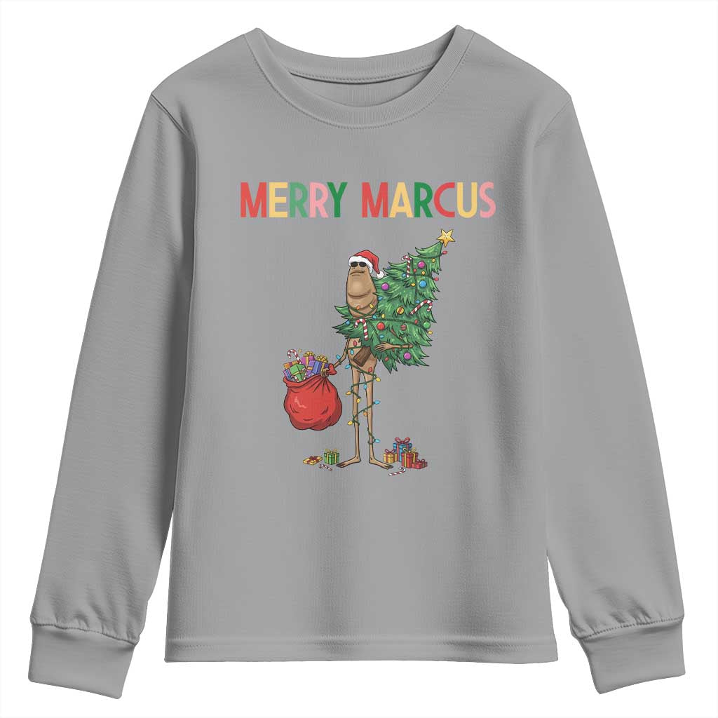 Marcus The Worm Christmas Meme Youth Sweatshirt TS14 Sport Gray Print Your Wear