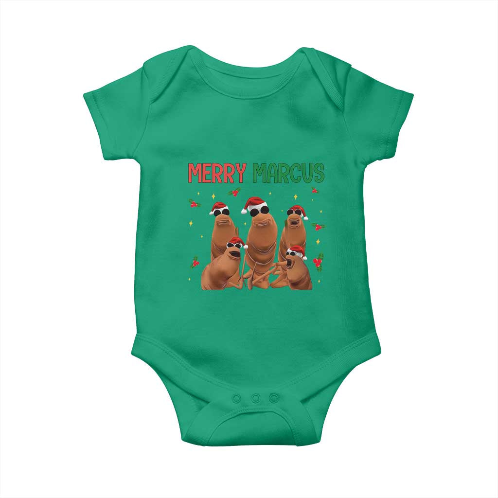 Marcus The Worm Christmas Meme Baby Onesie Funny Brain Rot Gen Z Xmas TS14 Irish Green Print Your Wear