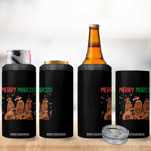 Marcus The Worm Christmas Meme 4 in 1 Can Cooler Tumbler Funny Brain Rot Gen Z Xmas TS14 Print Your Wear