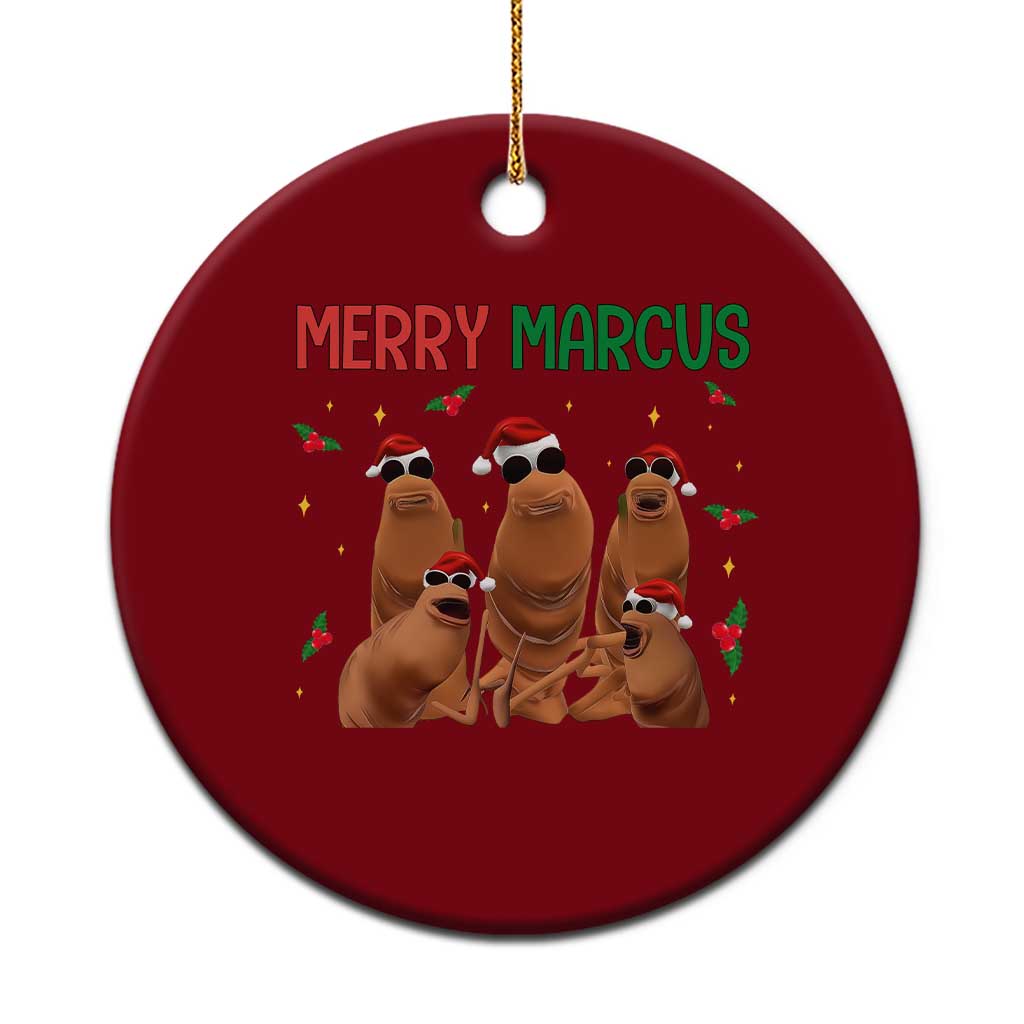 Marcus The Worm Christmas Meme Ceramic Ornament Funny Brain Rot Gen Z Xmas TS14 1pc Red Print Your Wear