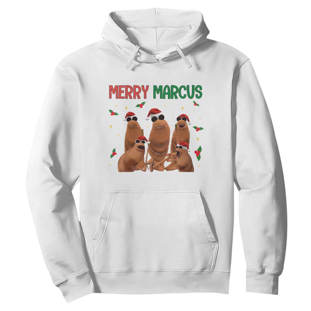 Marcus The Worm Christmas Meme Hoodie Funny Brain Rot Gen Z Xmas - Print Your Wear