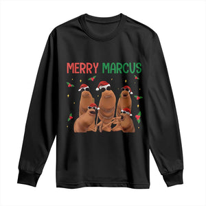 Marcus The Worm Christmas Meme Long Sleeve Shirt Funny Brain Rot Gen Z Xmas TS14 Black Print Your Wear