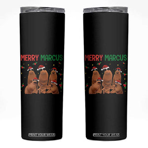 Marcus The Worm Christmas Meme Skinny Tumbler Funny Brain Rot Gen Z Xmas TS14 Black Print Your Wear